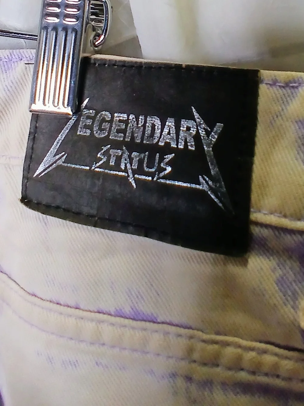 Legendary Whitetails Purple and White Dip-Dye Distressed Jean Shorts